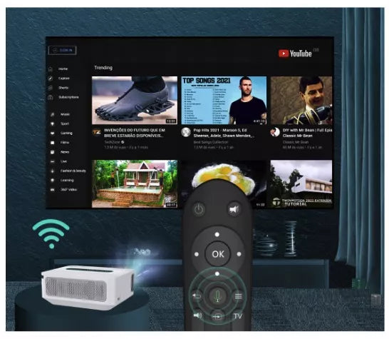 PROJEKTORIUS ANDROID TV WIFI FHD 4K PORTABLE 12000 lm VIZIO X1 Naujiena