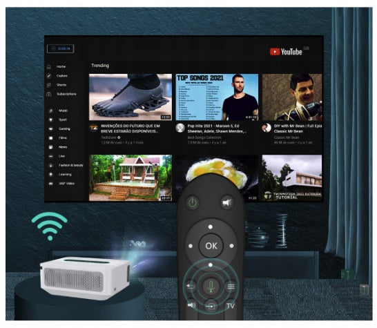 PROJEKTORIUS ANDROID TV WIFI FHD 4K PORTABLE 12000 lm VIZIO X1 Naujiena