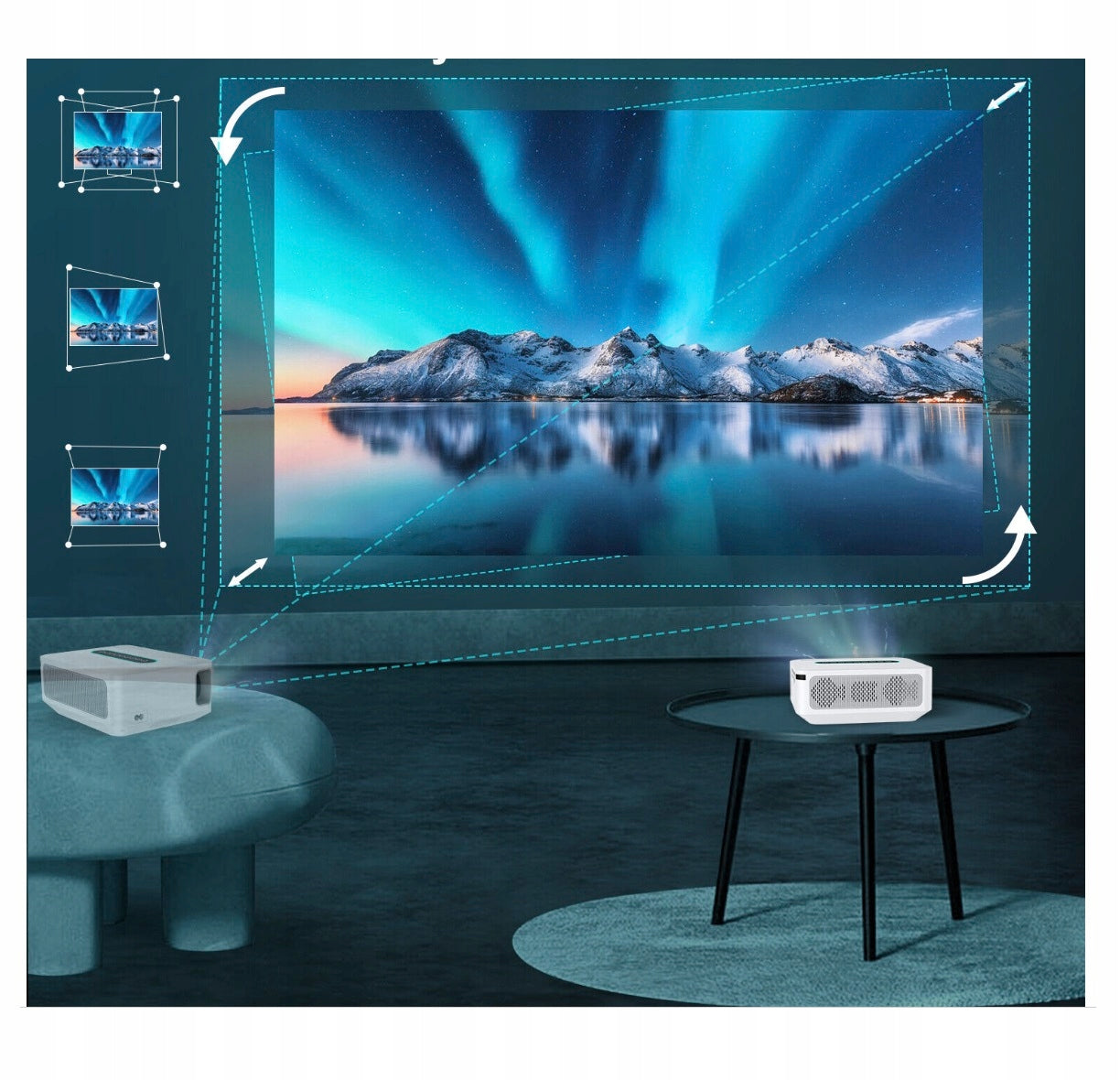 PROJEKTORIUS ANDROID TV WIFI FHD 4K PORTABLE 12000 lm VIZIO X1 Naujiena