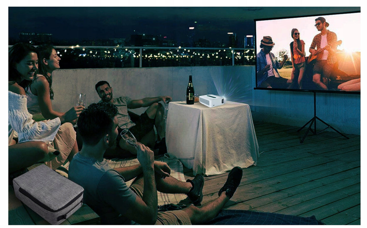 PROJEKTORIUS ANDROID TV WIFI FHD 4K PORTABLE 12000 lm VIZIO X1 Naujiena