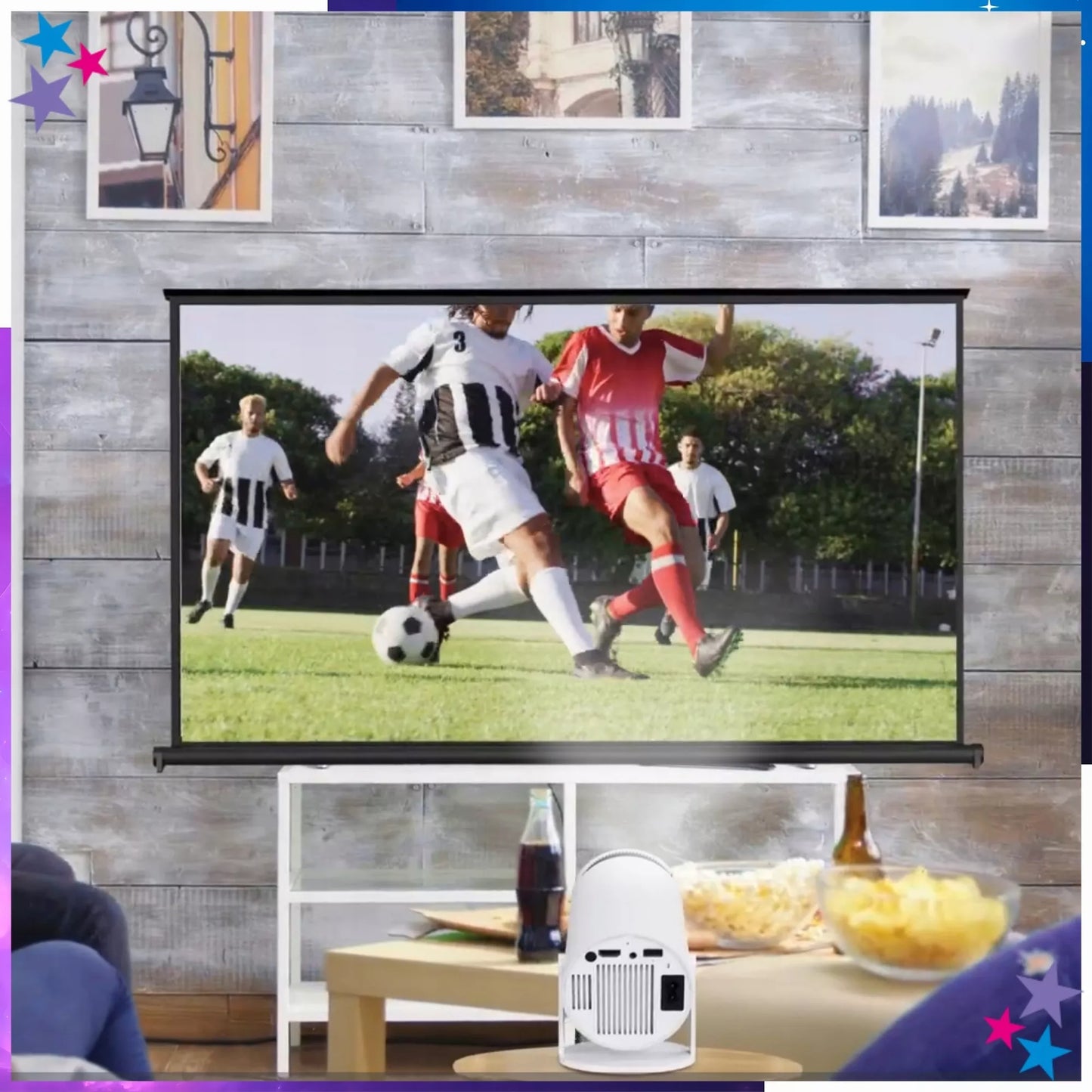 PROJEKTORIUS PROJEKTORIUS MINI NEŠIOJAMAS ANDROID LED WIFI FULL HD SMART TV HY300