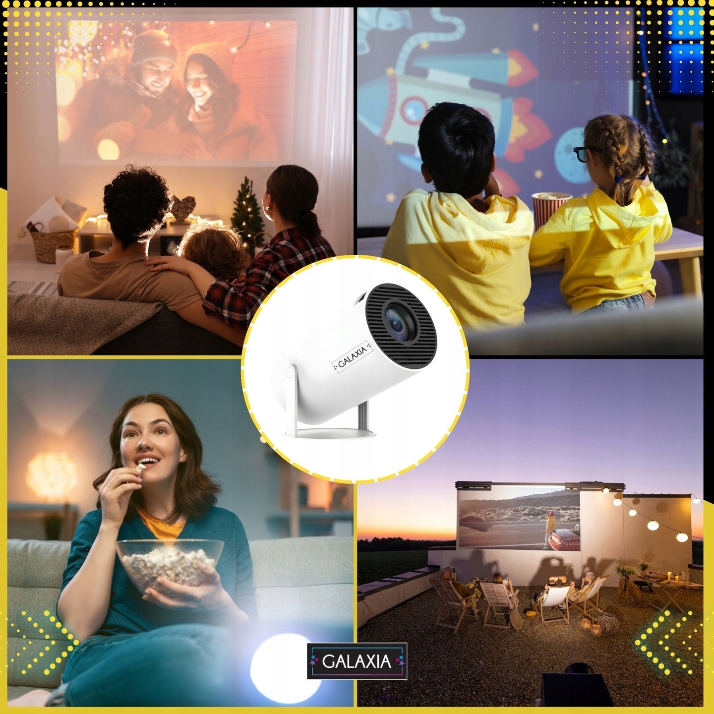 PROJEKTORIUS PROJEKTORIUS MINI NEŠIOJAMAS ANDROID LED WIFI FULL HD SMART TV HY300