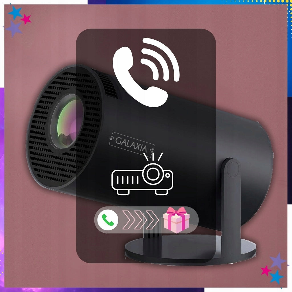 PROJEKTORIUS PROJEKTORIUS MINI NEŠIOJAMAS ANDROID LED WIFI FULL HD SMART TV HY300