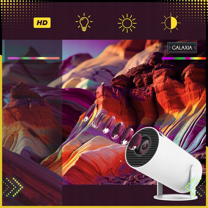 PROJEKTORIUS PROJEKTORIUS MINI NEŠIOJAMAS ANDROID LED WIFI FULL HD SMART TV HY300