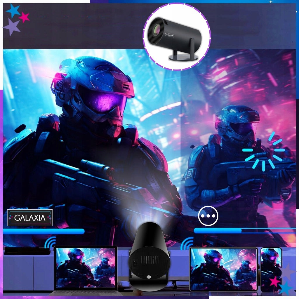 PROJEKTORIUS PROJEKTORIUS MINI NEŠIOJAMAS ANDROID LED WIFI FULL HD SMART TV HY300