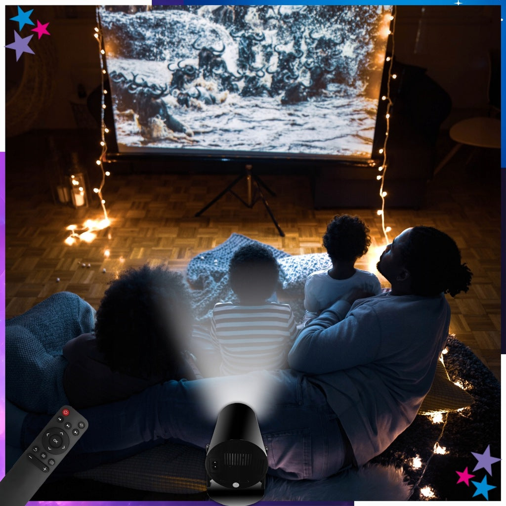 PROJEKTORIUS PROJEKTORIUS MINI NEŠIOJAMAS ANDROID LED WIFI FULL HD SMART TV HY300