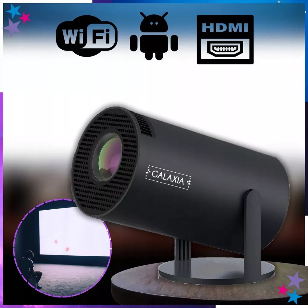 PROJEKTORIUS PROJEKTORIUS MINI NEŠIOJAMAS ANDROID LED WIFI FULL HD SMART TV HY300