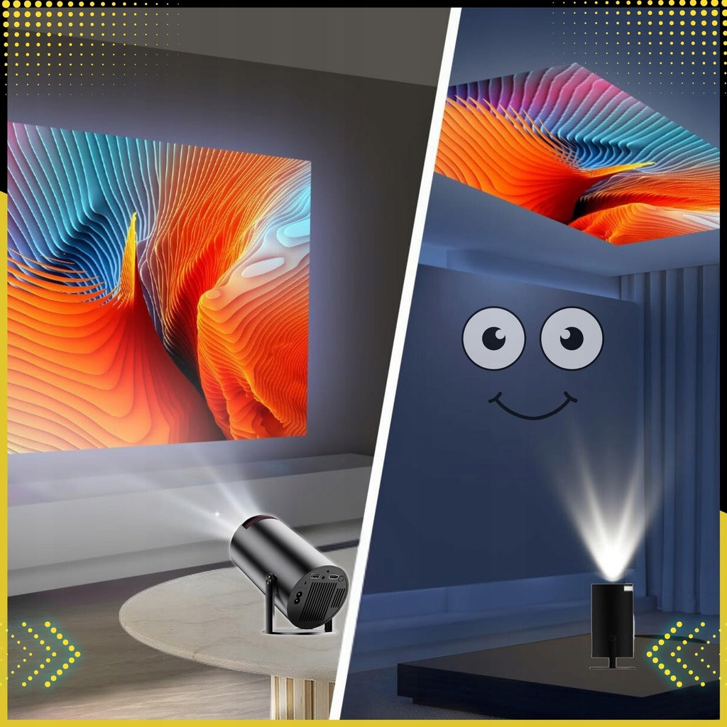 PROJEKTORIUS PROJEKTORIUS MINI NEŠIOJAMAS ANDROID LED WIFI FULL HD SMART TV HY300