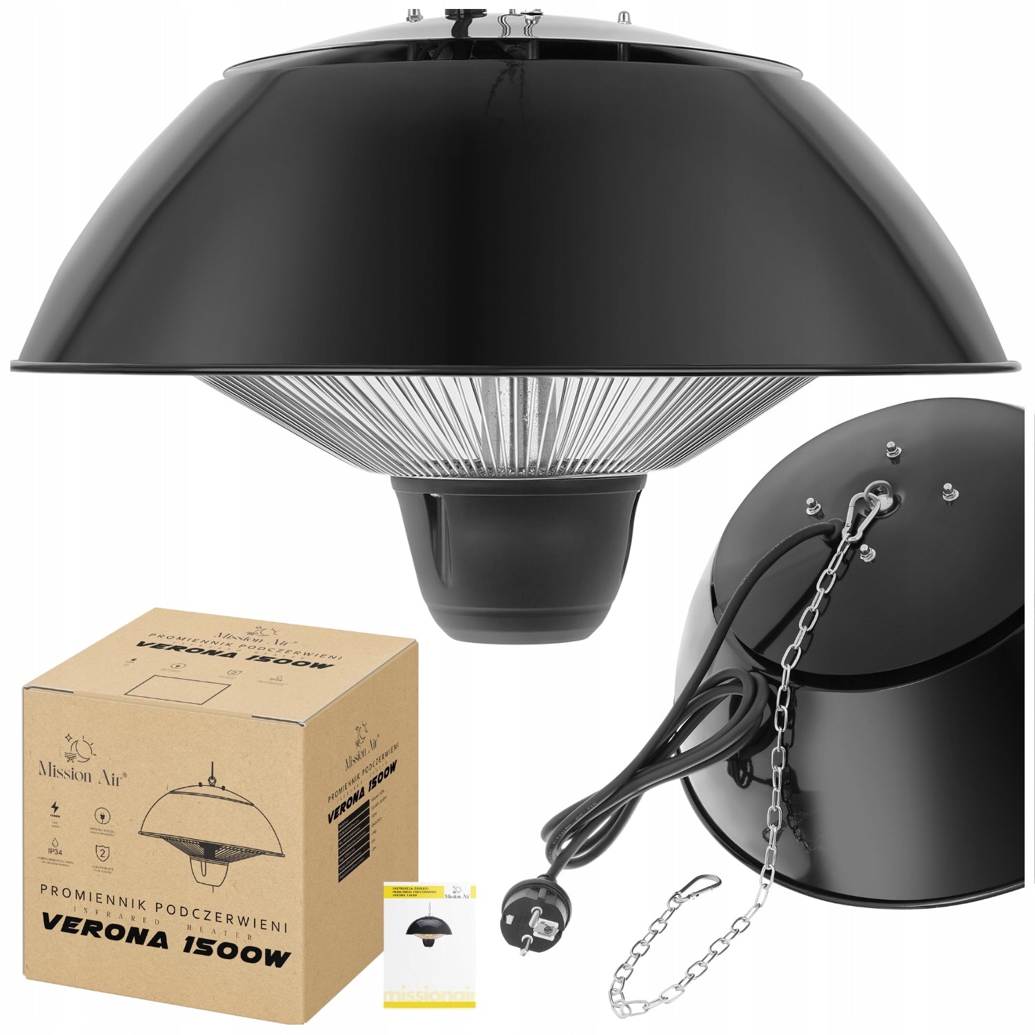 IR RADIATOR šildymo lempa elektrinis TERASO ŠILDYTUVAS 1500W