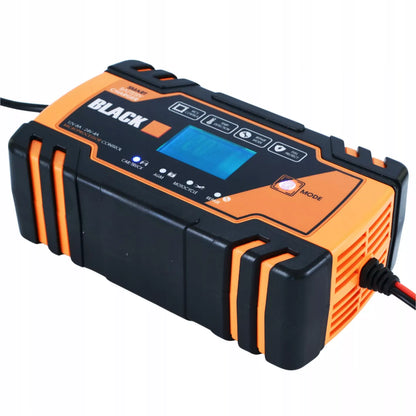 AUTOMATINIS AKUMULIATORIŲ ĮKROVIKLIS SU REMONTO FUNKCIJA, SKIRTAS 12V 24V AKUMULIATORIAMS 8A.