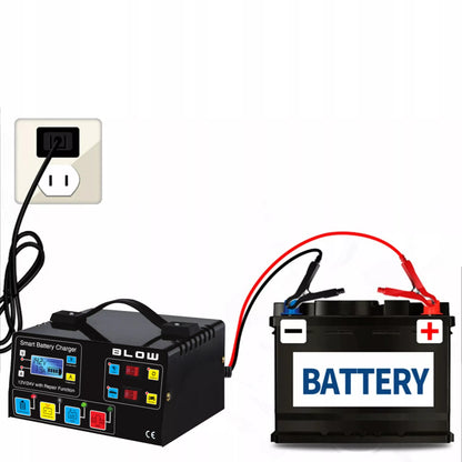 AUTOMATINIS AKUMULIATORIŲ KROVIKLIS SU JŲ TAIISYMO FUNKCIJA 12V 24V