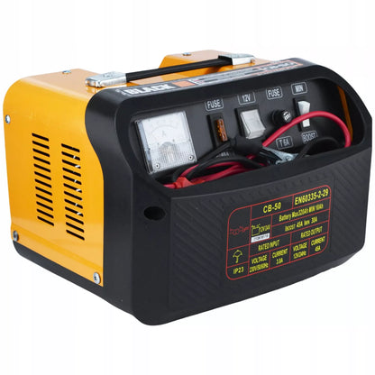 Automobilinis akumuliatorių įkroviklis 12v 24v GZL-50 BLACK NAUJAS DIZAINAS BL.