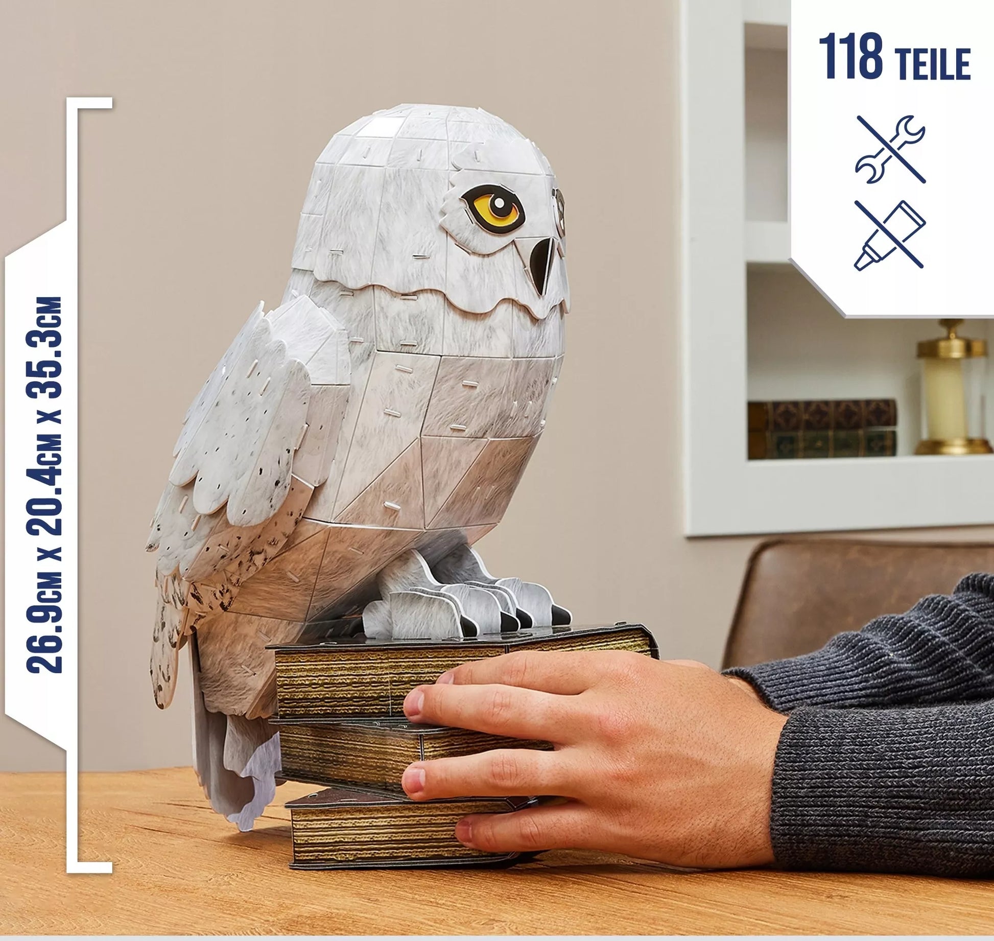 3D dėlionė HARRY POTTER Hedviga pelėda – surenkamas 4D figūrėlės modelis