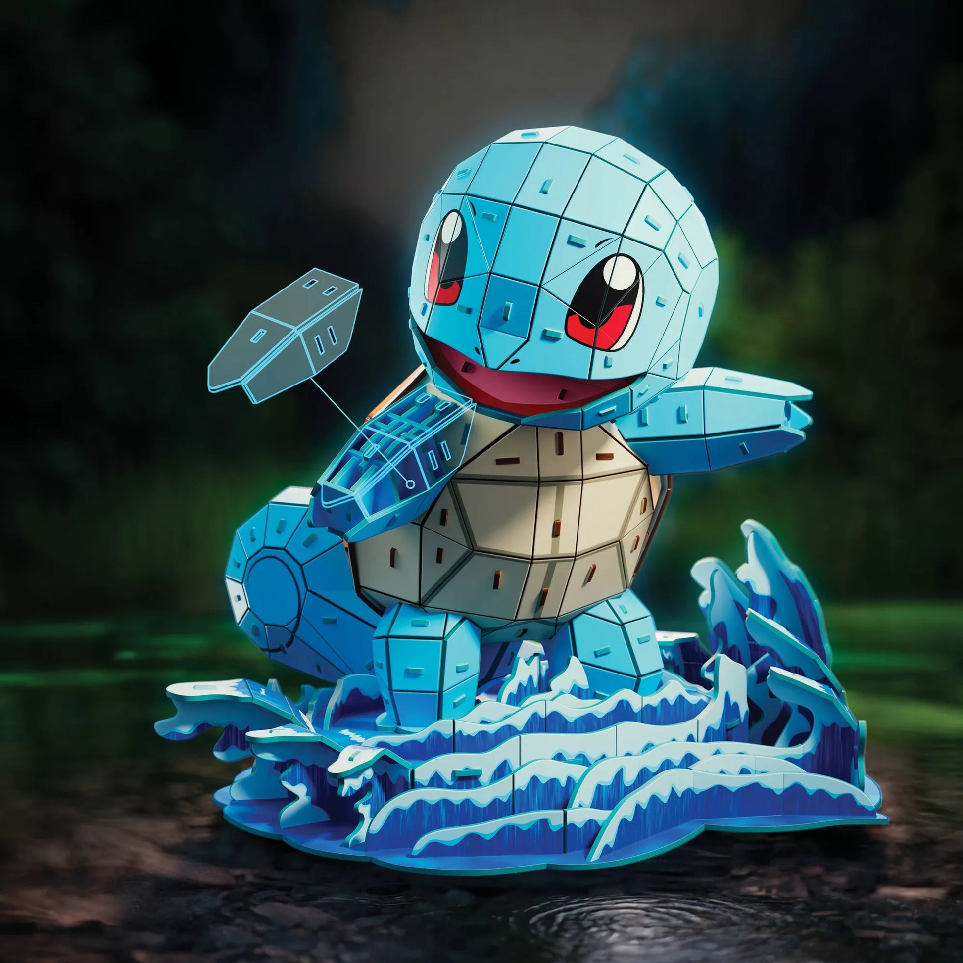 4D BUILD POKEMON SQUIRTLE 3D dėlėlionė, 180 detalių, 23,5 cm