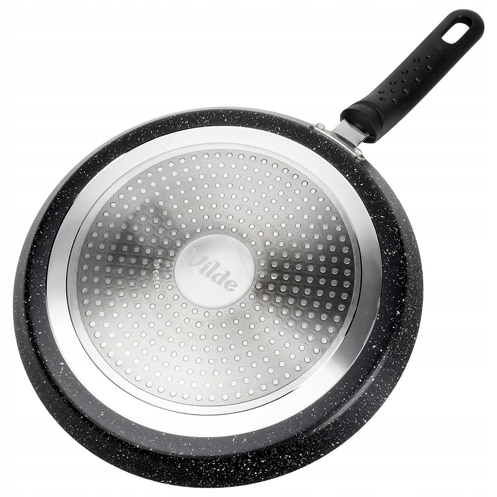 Granitinė keptuvė blynams, omletams, plokščiukams, žema, plokščia, 26 cm