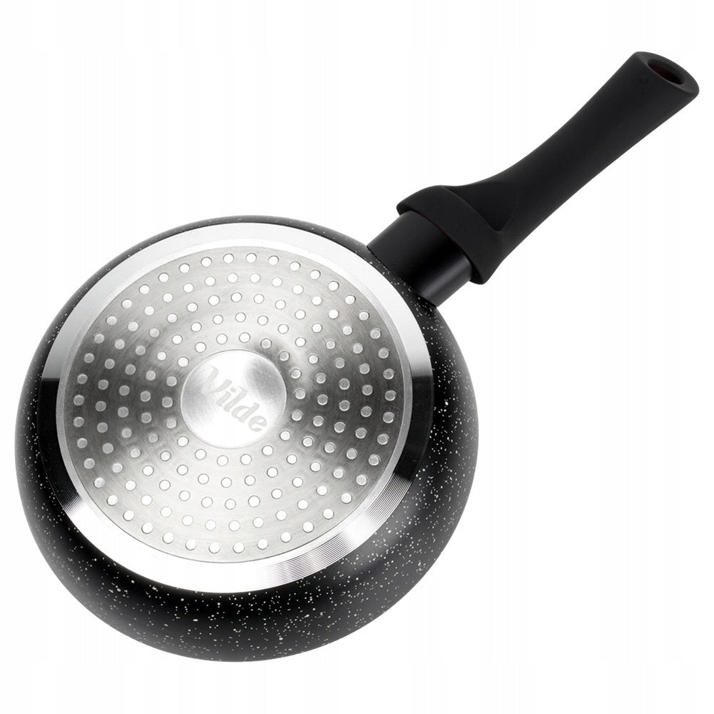 BLACK LINE 16 cm granitinė keptuvė kepimui ir troškinimui, skirta dujinėms ir indukcinėms viryklėms