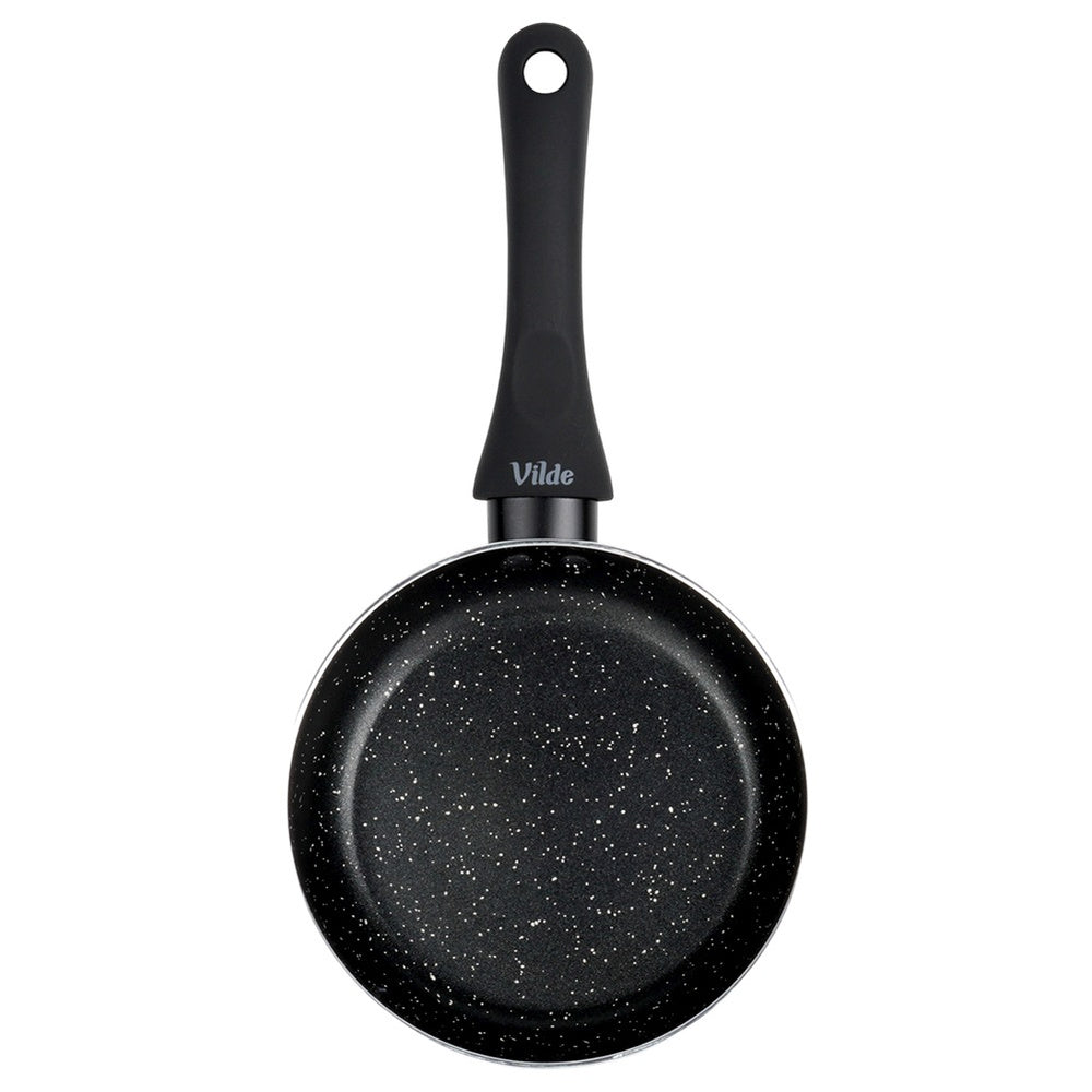 BLACK LINE 16 cm granitinė keptuvė kepimui ir troškinimui, skirta dujinėms ir indukcinėms viryklėms