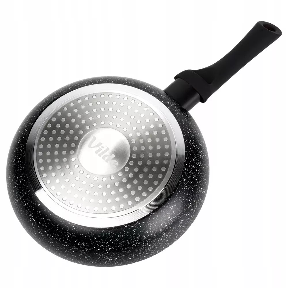 Granitinė keptuvė BLACK LINE 20 cm kepimui ir troškinimui ant dujinės bei indukcinės viryklės