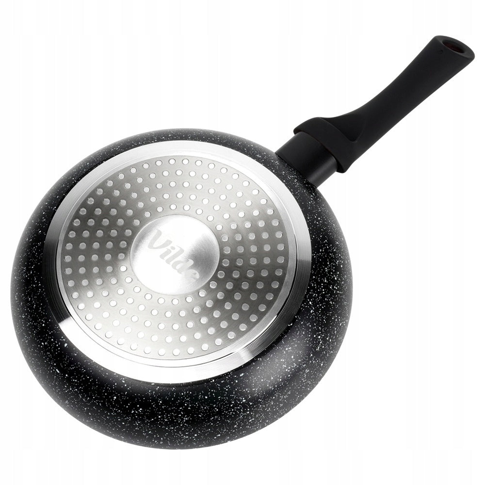 Granitinė keptuvė BLACK LINE 20 cm kepimui ir troškinimui ant dujinės bei indukcinės viryklės