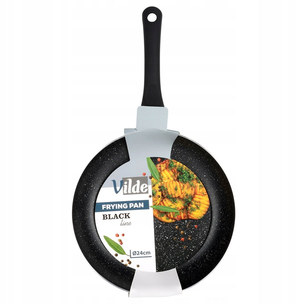 Granitinė keptuvė troškiniams ir kepimui BLACK LINE 24 cm dujinėms ir indukcinėms viryklėms