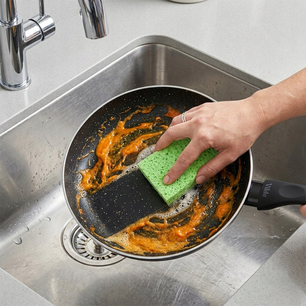 GRANITINĖ keptuvė kepimui, troškiniams BLACK LINE 28 cm dujinėms, indukcinėms viryklėms