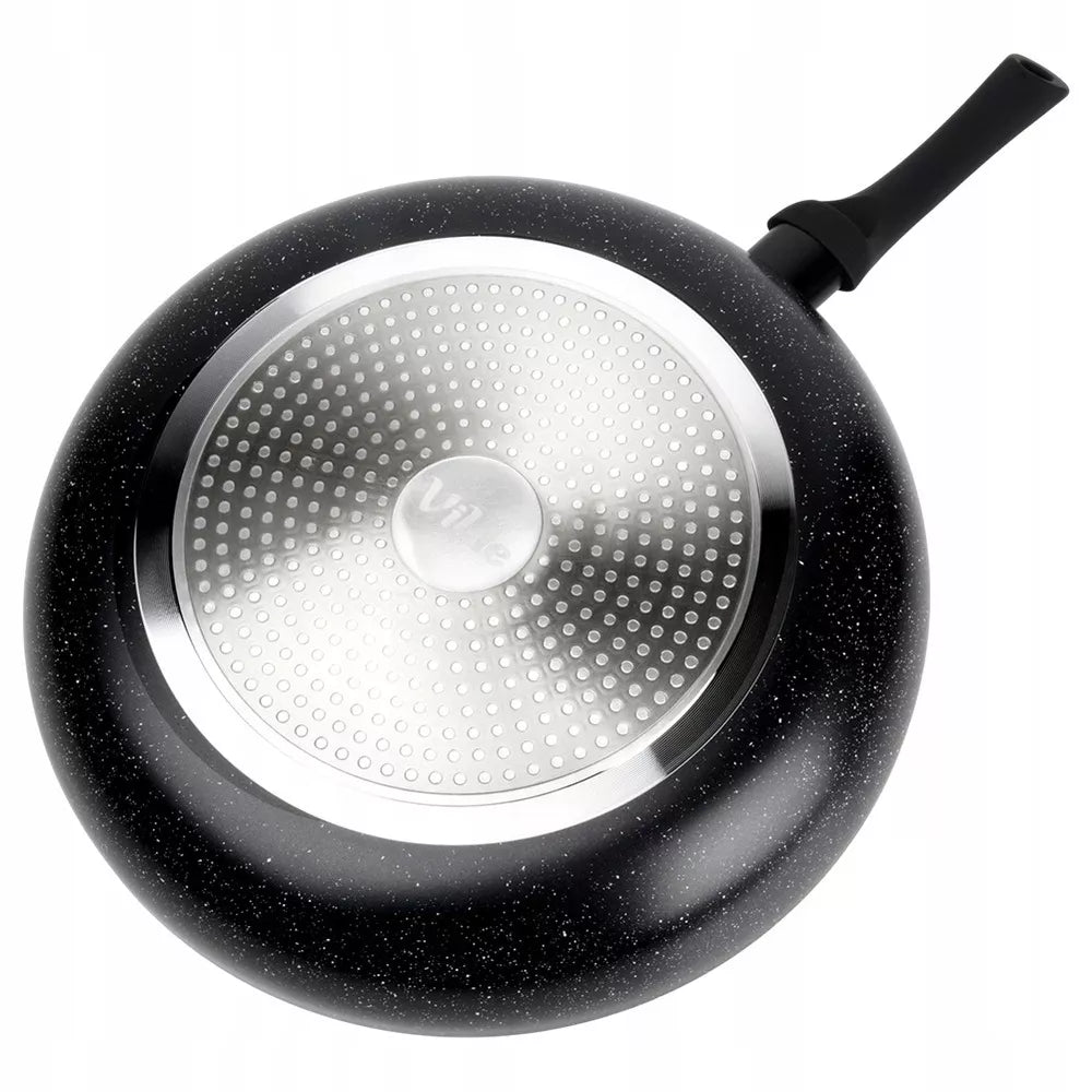 Granitinė keptuvė troškinimui ir kepimui BLACK LINE 32 cm, skirta dujinėms ir indukcinėms viryklėms
