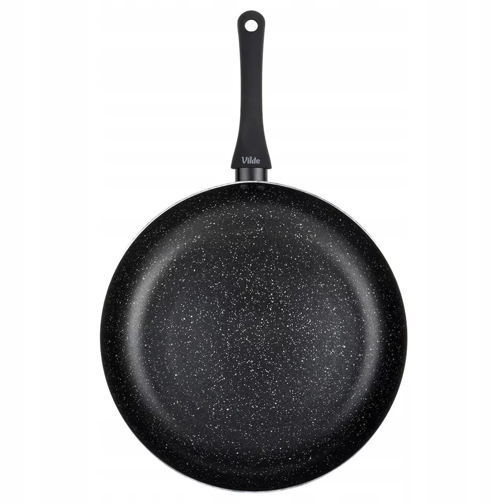 Granitinė keptuvė troškinimui ir kepimui BLACK LINE 32 cm, skirta dujinėms ir indukcinėms viryklėms