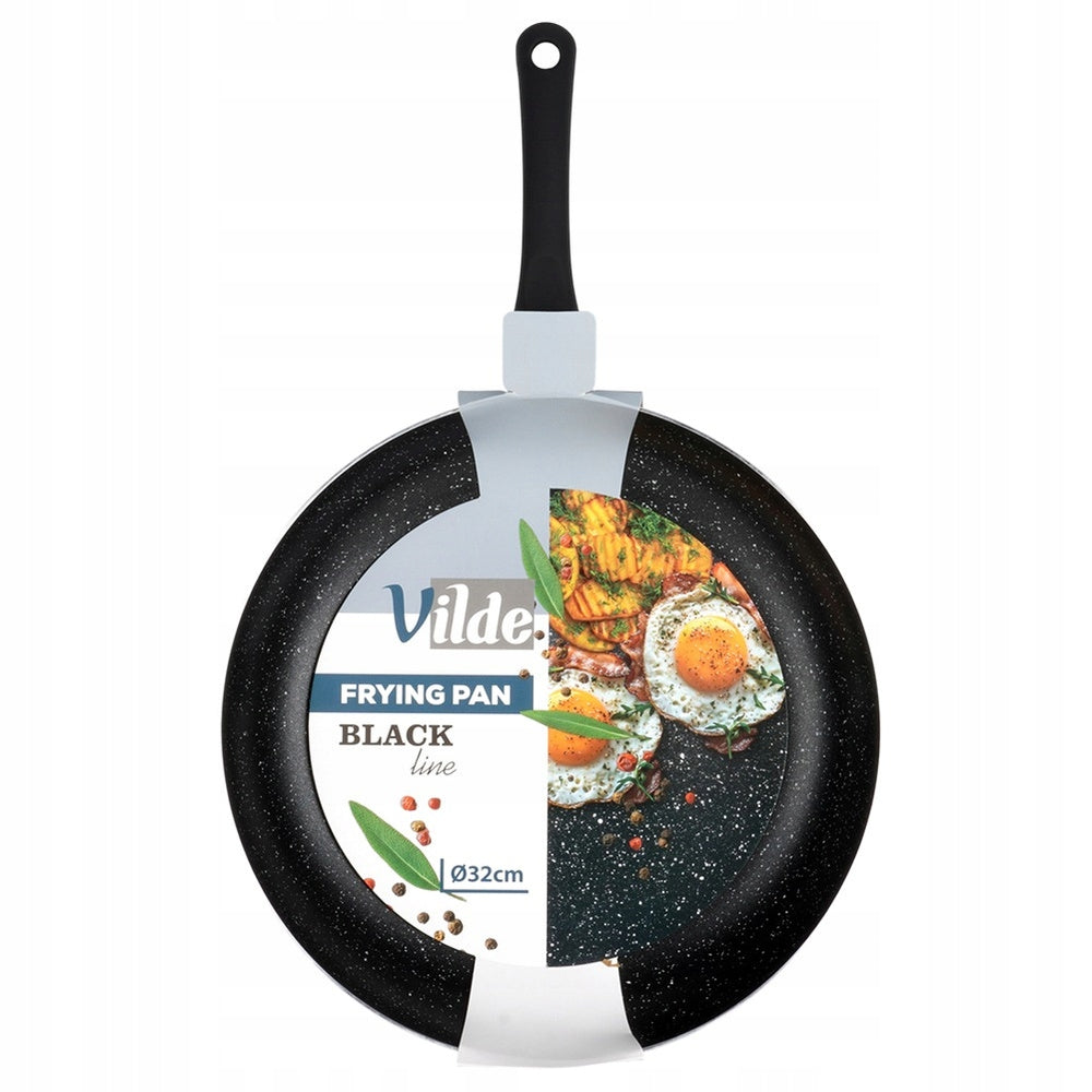 Granitinė keptuvė troškinimui ir kepimui BLACK LINE 32 cm, skirta dujinėms ir indukcinėms viryklėms