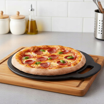 Ketaus keptuvė-plokštė tortilijoms, blynams, picos akmuo, kepsninėms