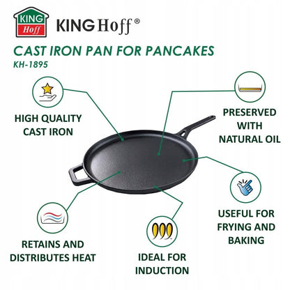 Ketaus blynų keptuvė 29 cm KINGHOFF KH-1895