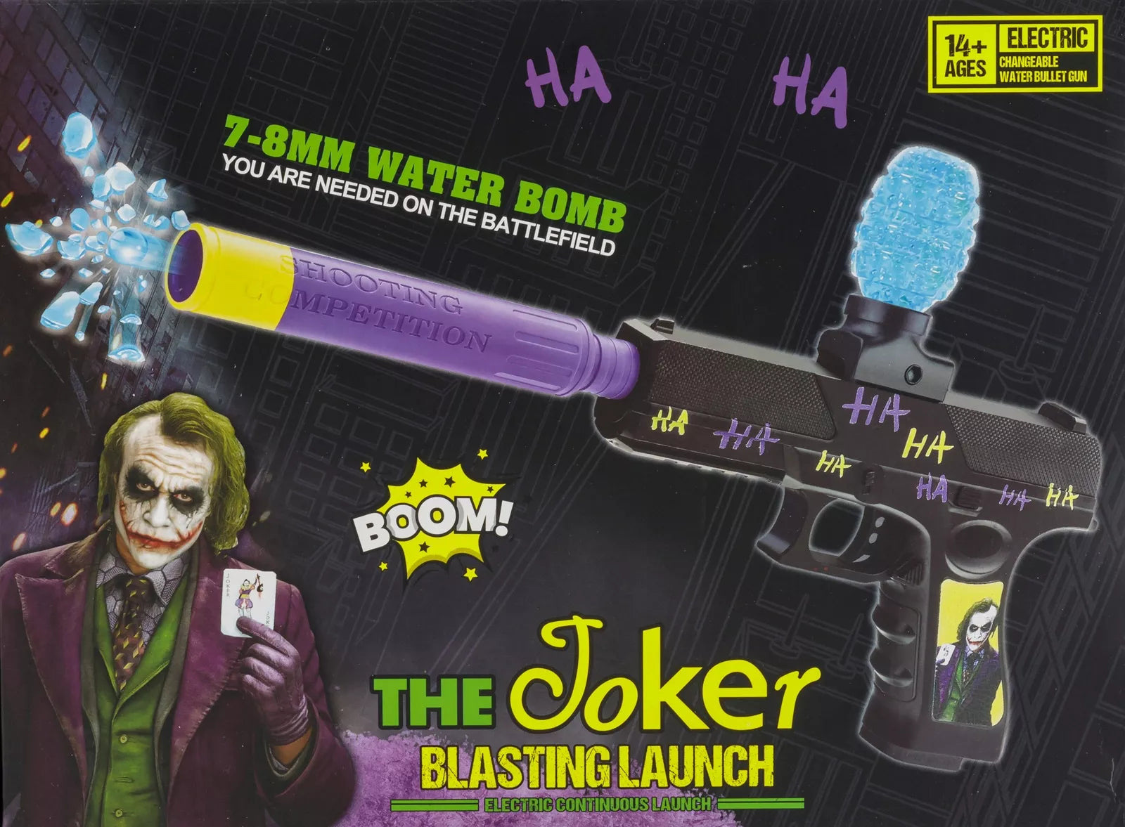 Automatinis pistoletas vandens gelio rutuliukams 7-8 mm JOKER duslintuvas akumuliatorius