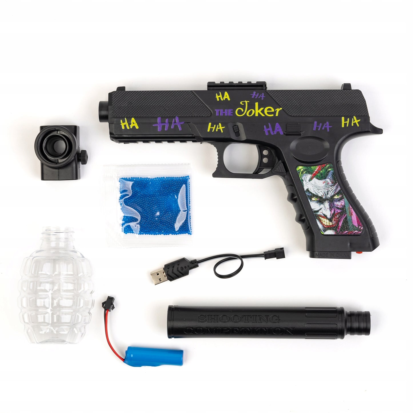 Automatinis pistoletas vandens gelio rutuliukams 7-8 mm JOKER duslintuvas akumuliatorius