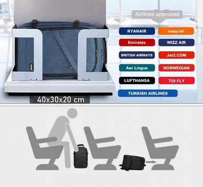 Kuprinė lėktuvui 40x30x20 RYANAIR Wizzair rankinis bagažas rožinė Expander