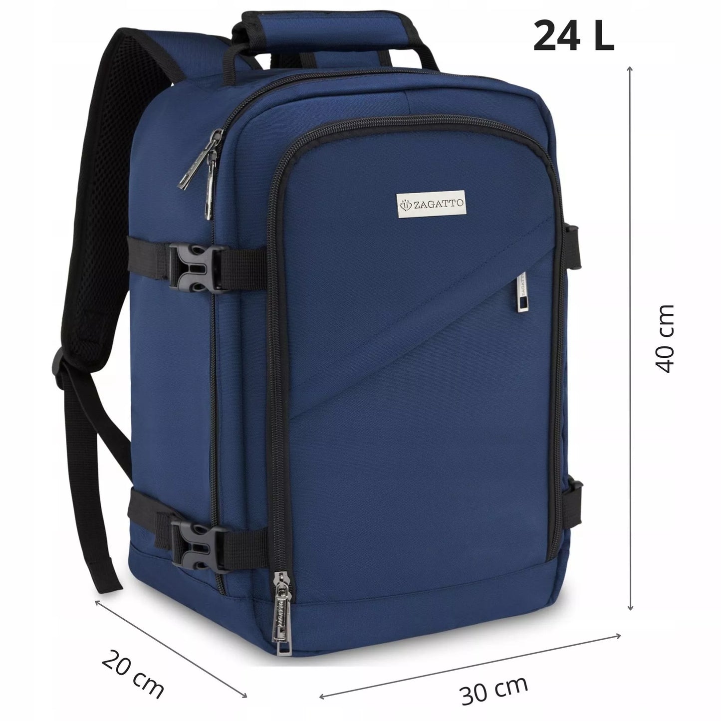 Lėktuvo kuprinė RYANAIR 40x30x20, rankinis bagažas, kelioninė ZAGATTO
