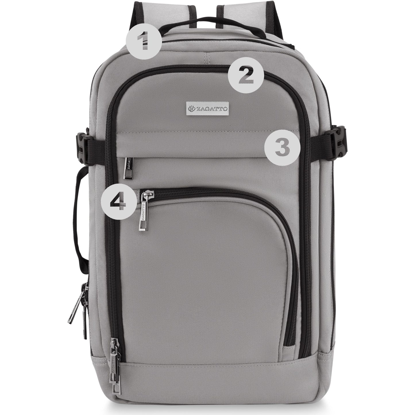 Kelioninis 40x20x25 cm dydžio, lengvas rankinis bagažas lėktuvui ZAGATTO