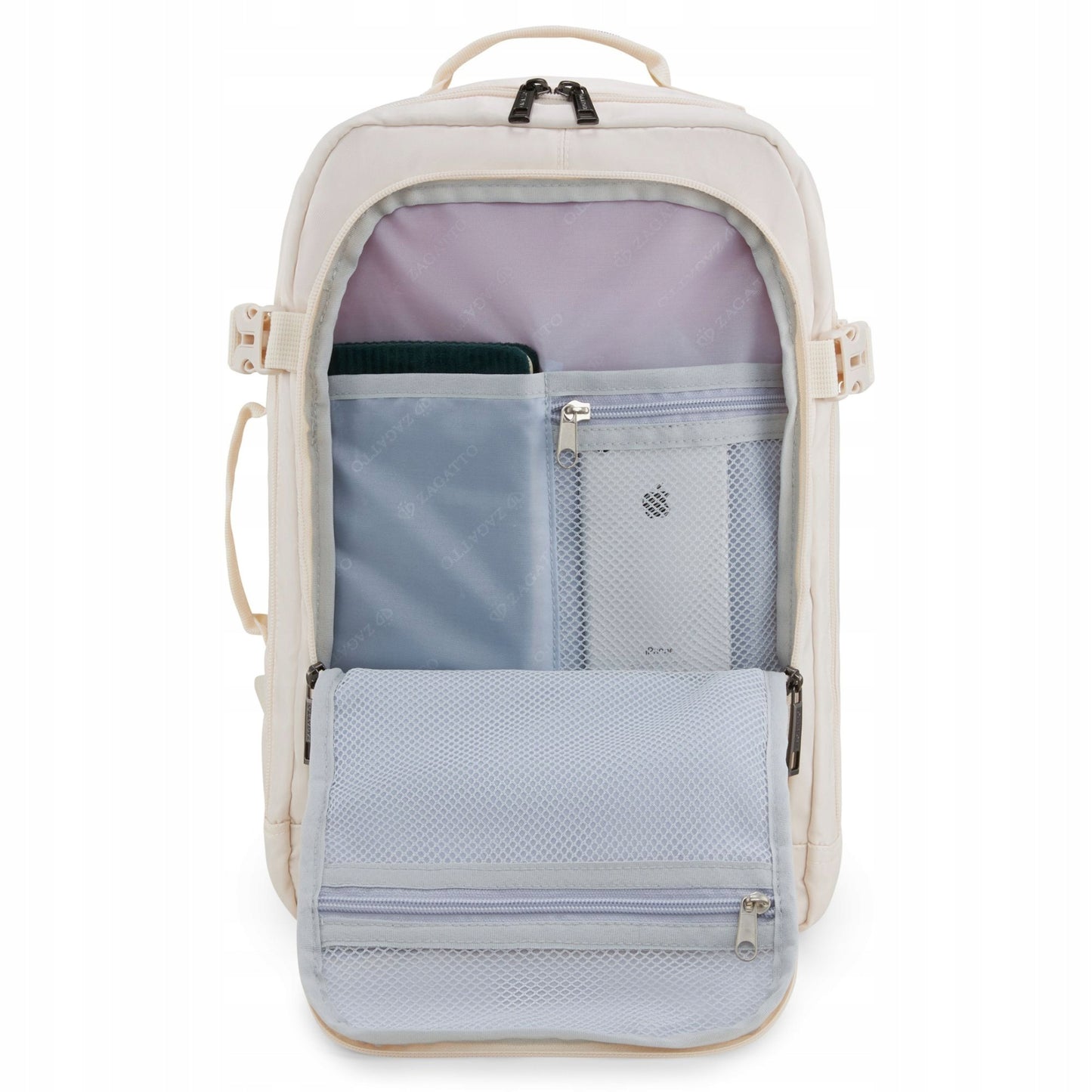 Kelioninis, lengvas rankinis bagažas, 40x20x25cm, lėktuvui, smėlio spalvos ZAGATTO