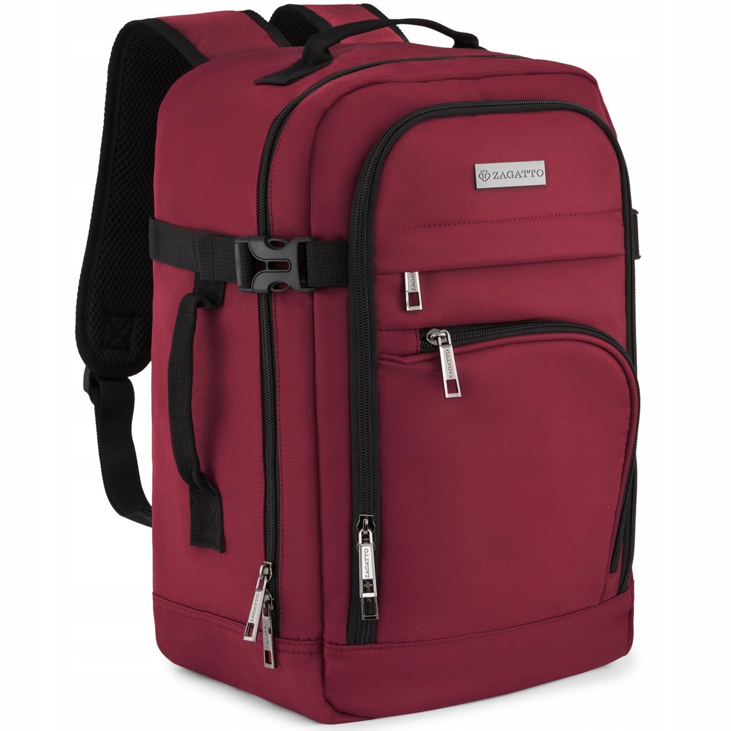 Kelioninis krepšys 40x20x25 lėktuvui, lengvas rankinis bagažas, bordo spalvos ZAGATTO