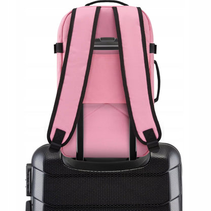 Kelioninė kuprinė 40x20x25 į lėktuvą, lengvas rankinis bagažas, rožinė ZAGATTO