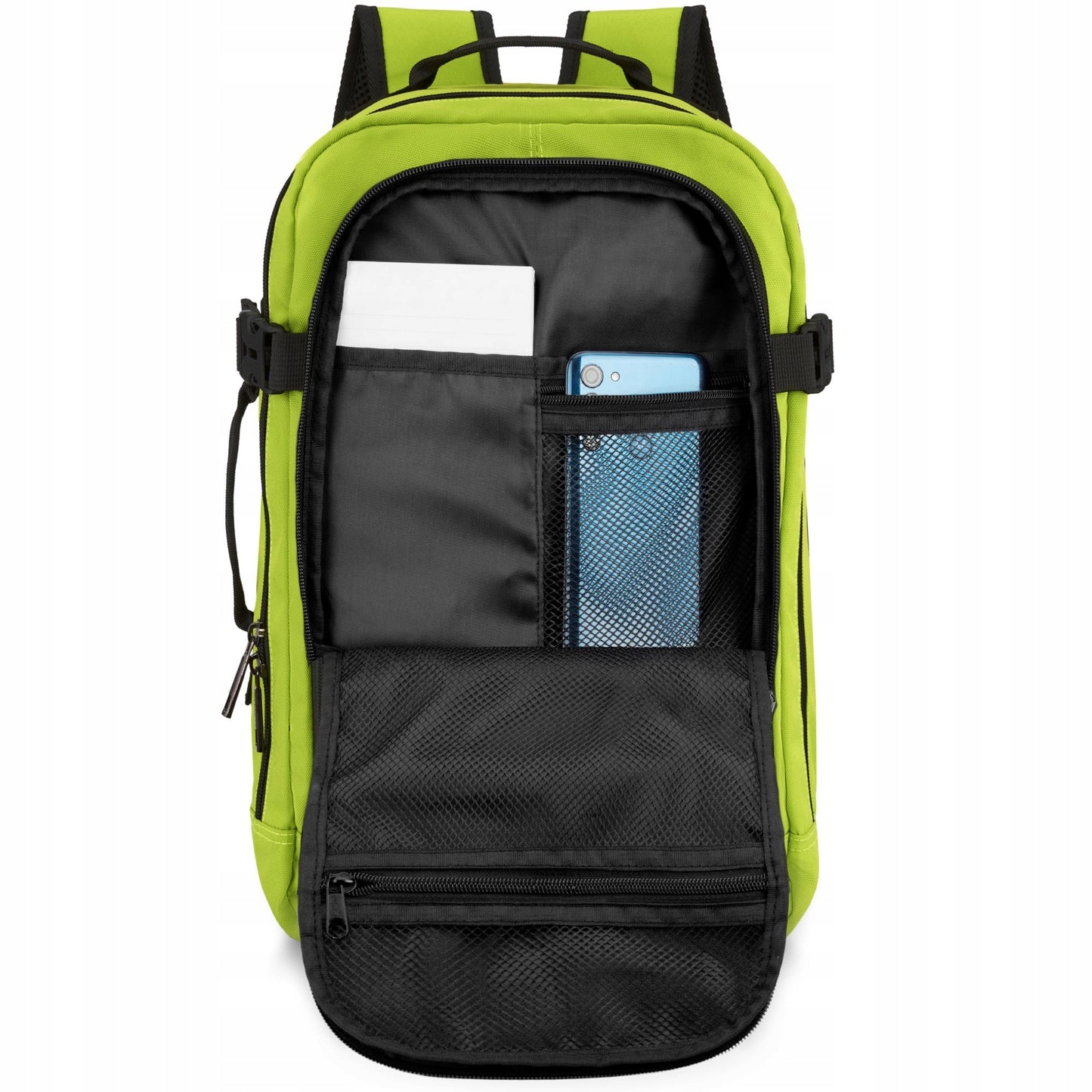 Kelioninė kuprinė 40x20x25 skraidymui, lengvas rankinis bagažas, žalia ZAGATTO