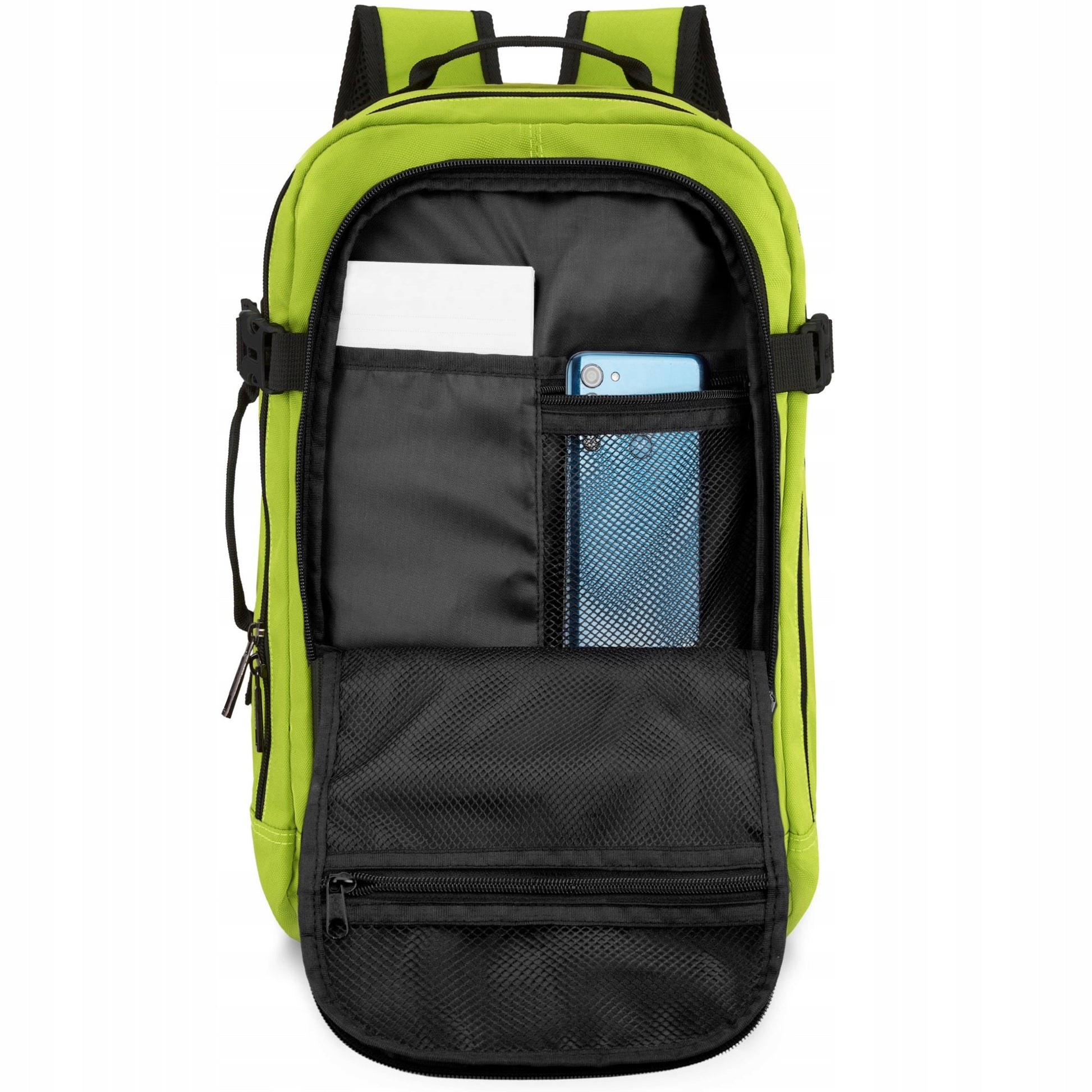 Kelioninė kuprinė 40x20x25 skraidymui, lengvas rankinis bagažas, žalia ZAGATTO