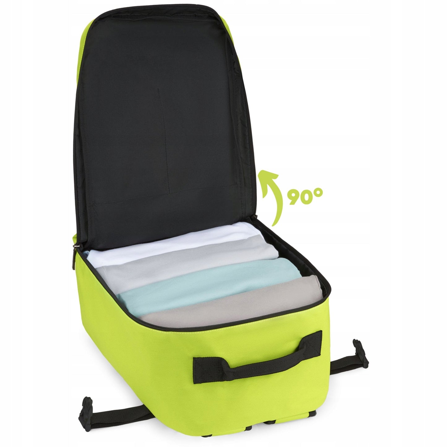 Kelioninė kuprinė 40x20x25 skraidymui, lengvas rankinis bagažas, žalia ZAGATTO