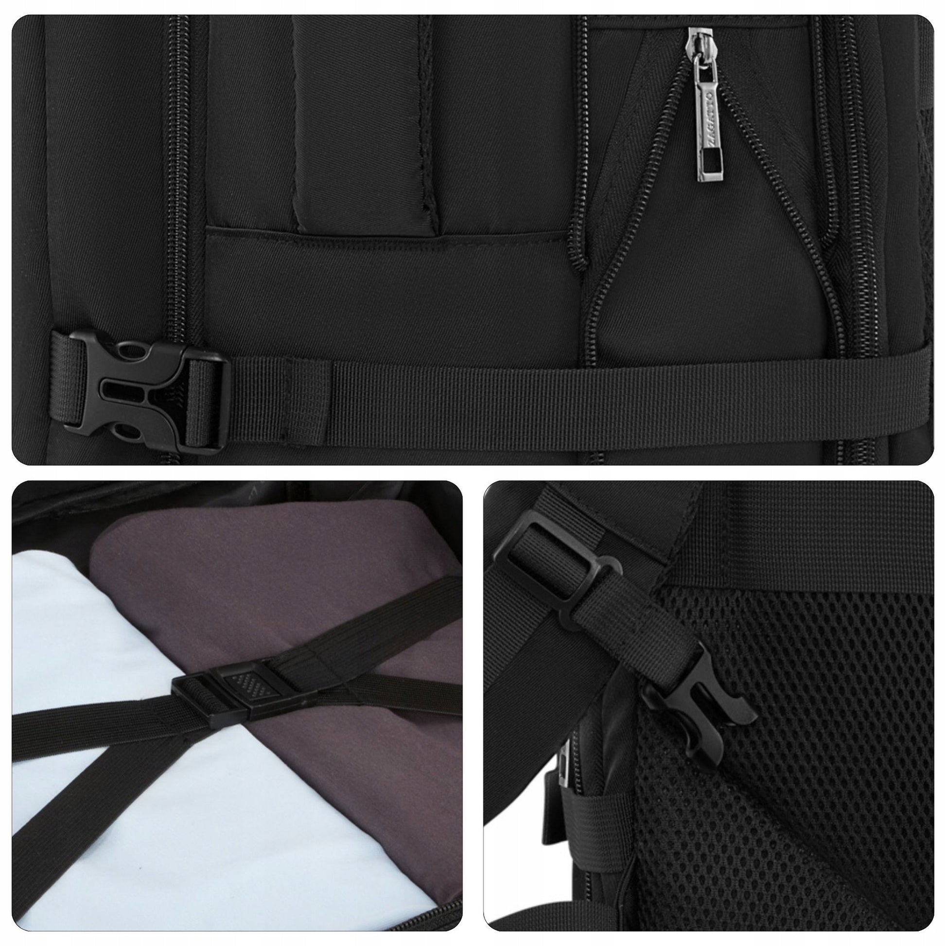 Kelioninė kuprinė 45x30x20 išskleidžiama didelė talpi rankinis bagažas ZAGATTO