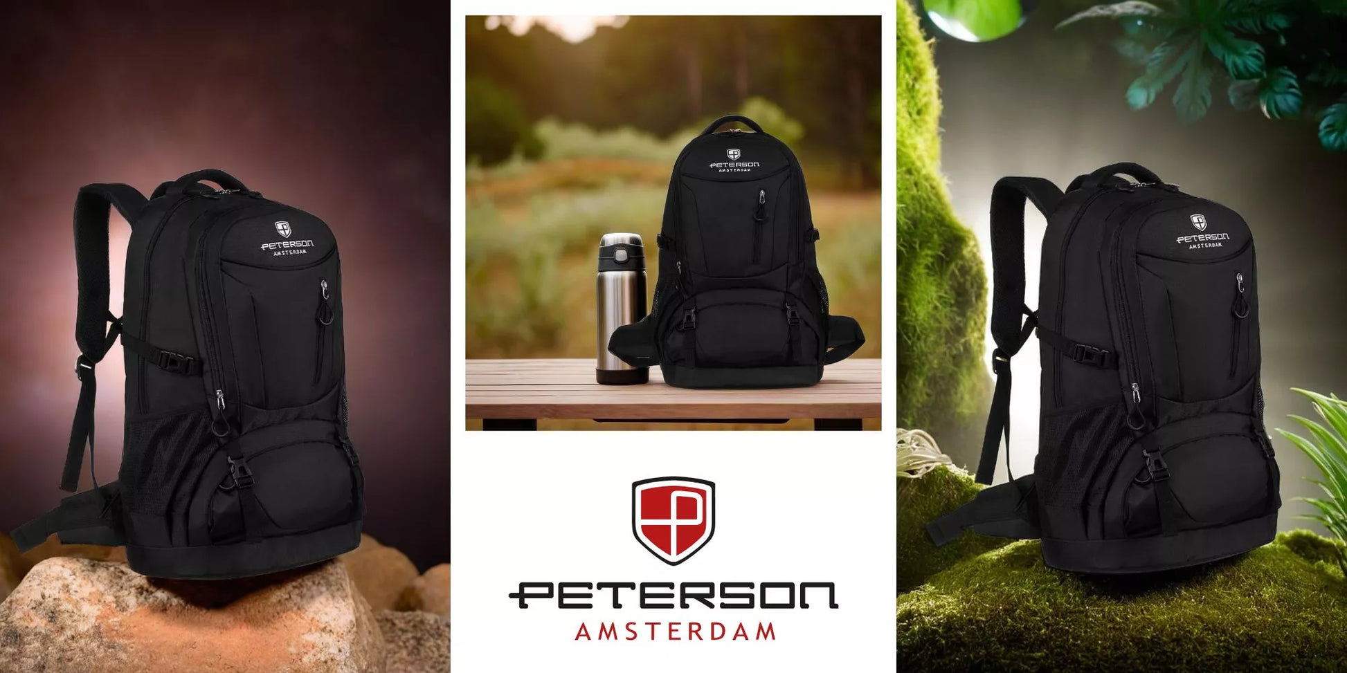 Kelioninė kuprinė Peterson, ergonomiška, sportinė, talpi, didelė