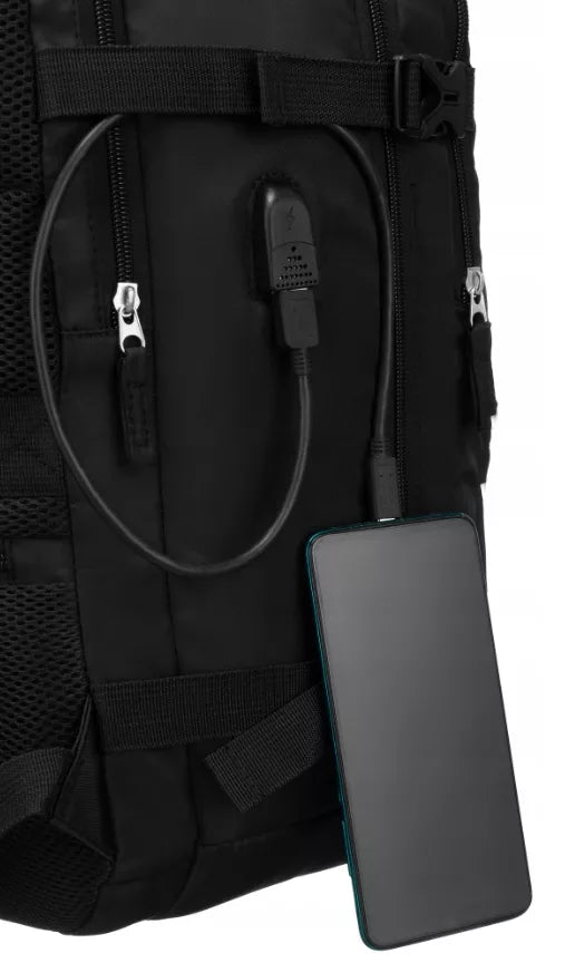 Kelioninė kuprinė lėktuvui 40x30x20 USB KABININIS RANKINIS BAGAŽAS RYANAIR