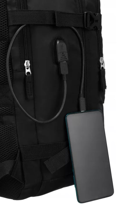 Kelioninė kuprinė lėktuvui 40x30x20 USB KABININIS RANKINIS BAGAŽAS RYANAIR