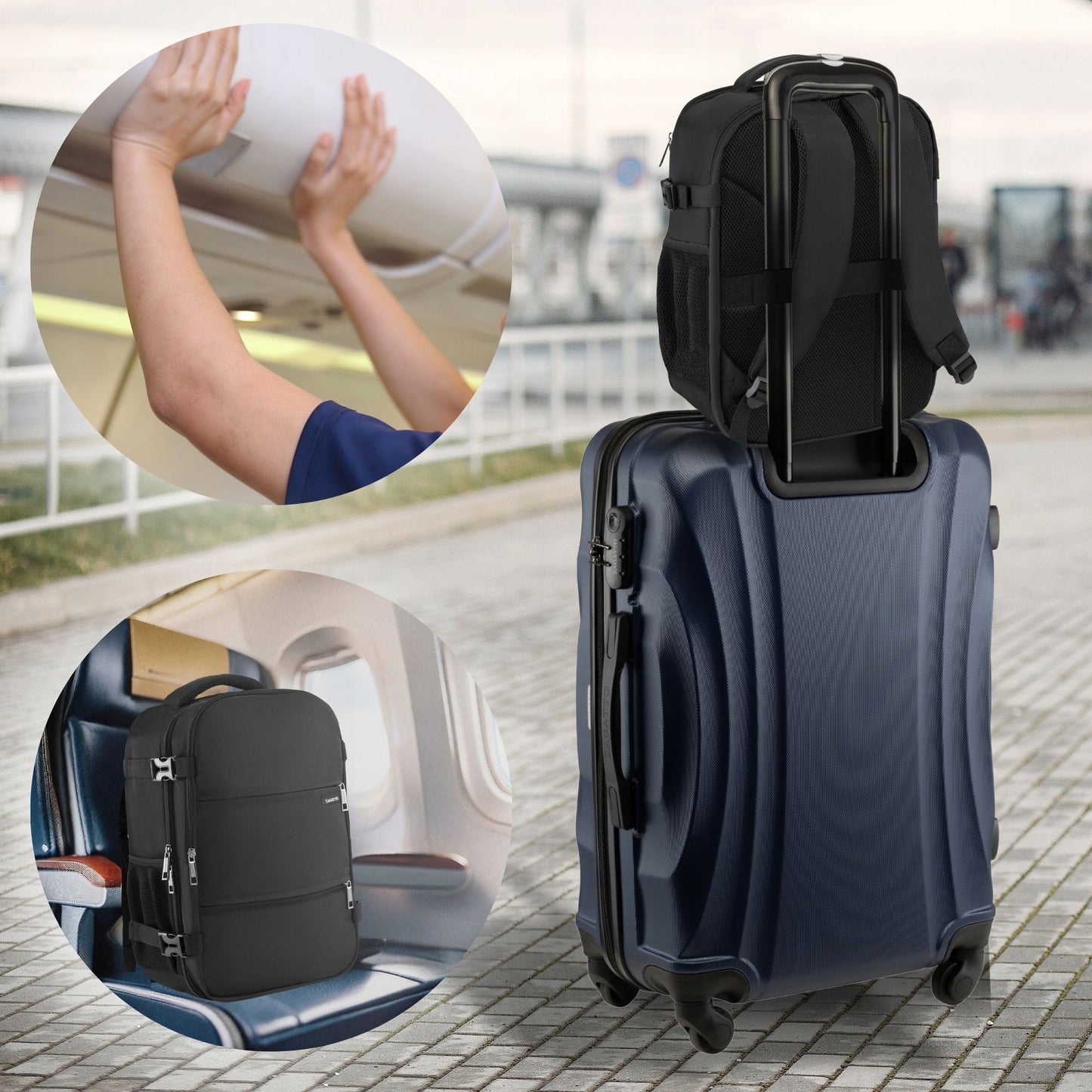 Kelioninė kuprinė į RYANAIR WIZZAIR lėktuvą 40x20x25 nemokamas bagažas ZAGATTO