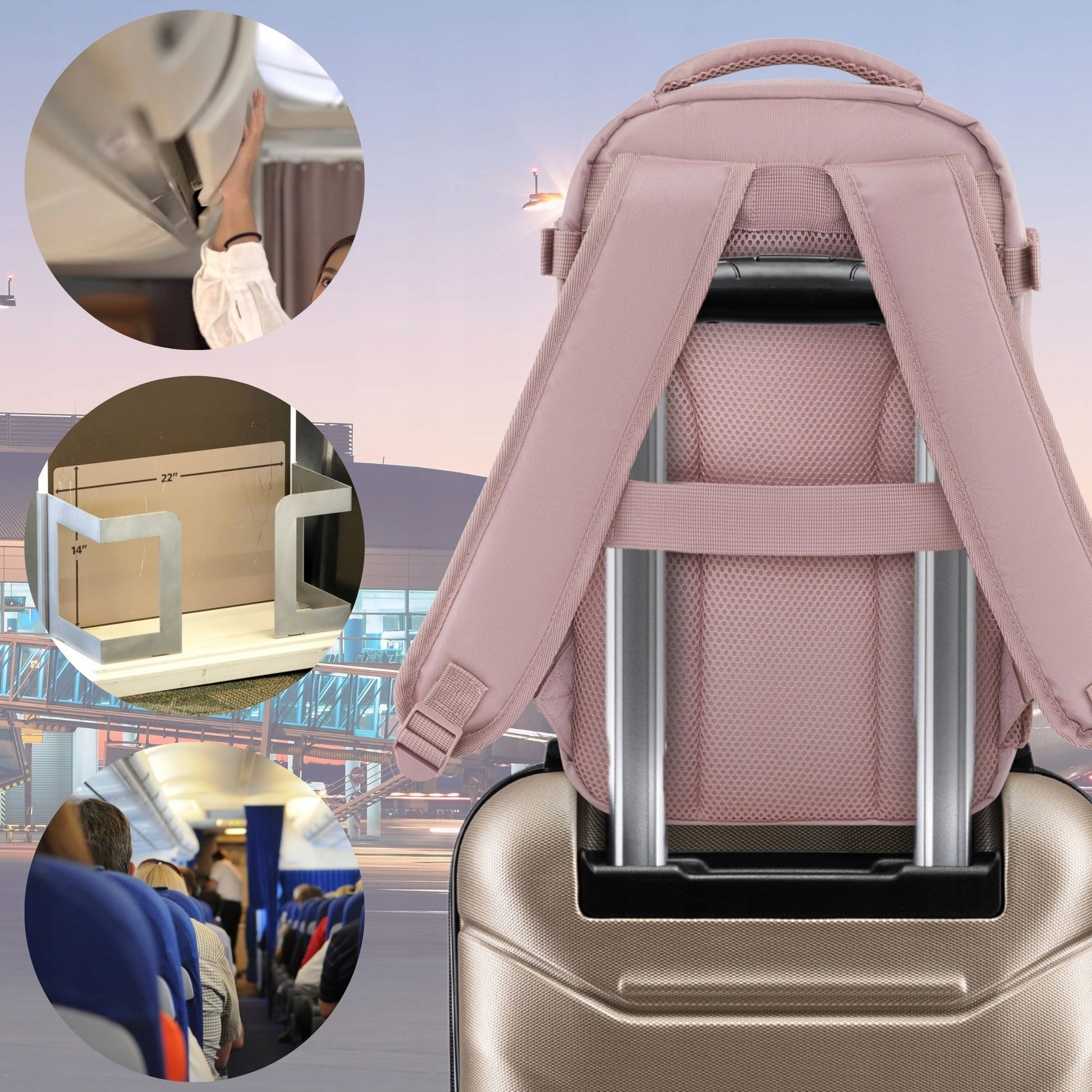 Kelioninė kuprinė į RYANAIR WIZZAIR lėktuvą 40x20x25 nemokamas bagažas ZAGATTO