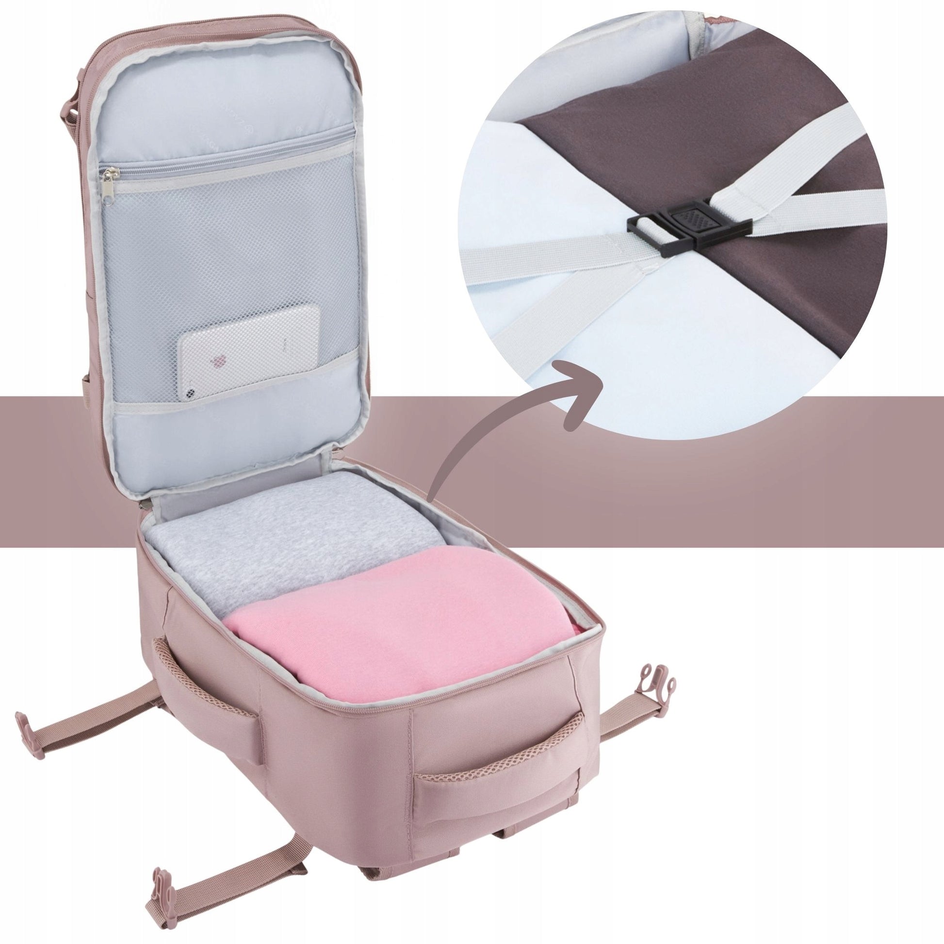 Kelioninė kuprinė į RYANAIR WIZZAIR lėktuvą 40x20x25 nemokamas bagažas ZAGATTO