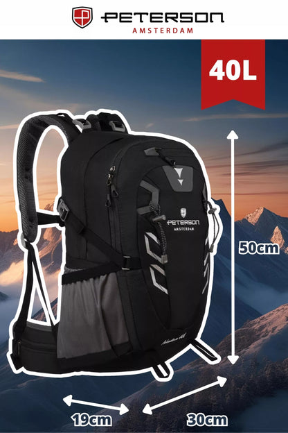 40L PETERSON trekking kuprinė, sportinė, turistinė, kalnų, su uždangalu