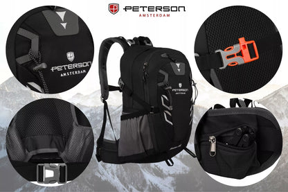 40L PETERSON trekking kuprinė, sportinė, turistinė, kalnų, su uždangalu